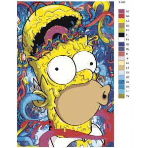 Картина по номерам "Гомер Симпсон"