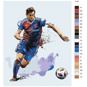Картина по номерам "Футболист Диего Марадона. Барселона"