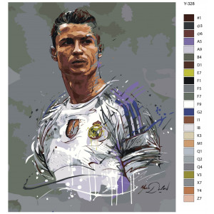Картина по номерам "Футболіст Кріштіану Роналдо. Реал Мадрид"