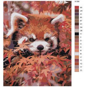 Картина по номерам "Маленька червона панда"