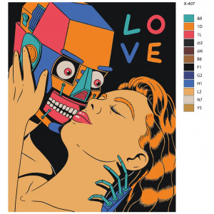Картина по номерам "Кохання з роботом"