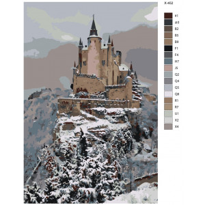 Картина по номерам "Замок в снегу"