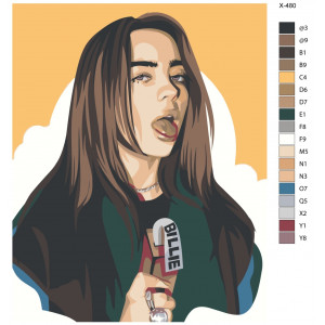 Картина по номерам "Billie Eilish (Билли Айлиш)"