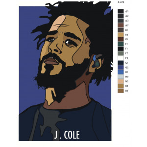 Картина по номерам "J. Cole (Джей Коул)"