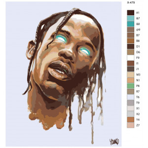 Картина по номерам "Travis Scott (Трэвис Скотт)"