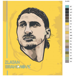 Картина по номерам "Футболіст Златан Ібрагімович"