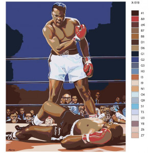 Картина по номерам "Боксери. Мохаммед Алі проти Сонні Лістона"