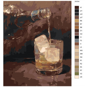 Картина по номерам "Алкоголь та лід"