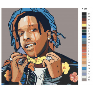 Картина по номерам "Репер ASAP Rocky"