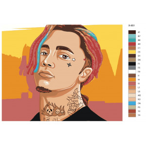 Картина по номерам "Репер Lil Pump"