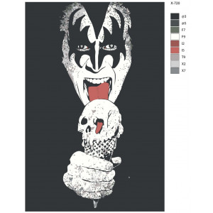 Картина по номерам "Рок-група Kiss"