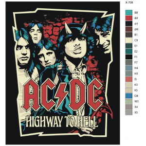 Картина по номерам "Рок-група AC/DC"