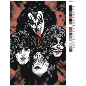 Картина по номерам "Рок-группа Kiss"