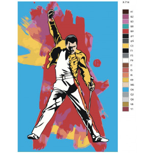 Картина по номерам "Певец Freddie Mercury"