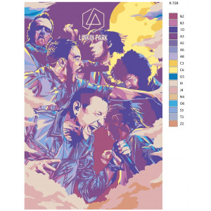 Картина по номерам "Рок-группа Linkin Park"