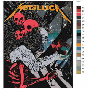 Картина по номерам "Рок-группа Metallica"