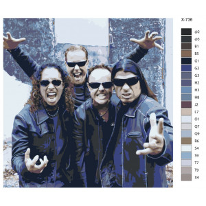 Картина по номерам "Рок-група Metallica"