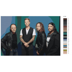Картина по номерам "Рок-група Metallica"