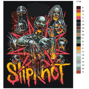 Картина по номерам "Рок-группа Slipknot"
