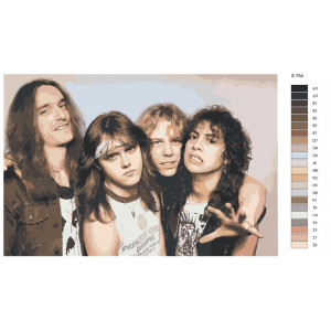 Картина по номерам "Рок-группа Metallica"
