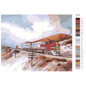 Картина по номерам "Поїзд на горі"