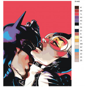 Картина по номерам "Пристрасть Жінки-кішки та Бетмена"