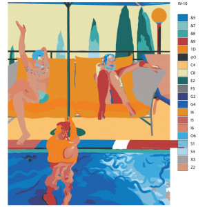 Картина по номерам "Отдых в бассейне"