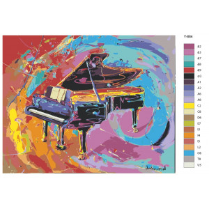 Картина по номерам "Красочное фортепиано"