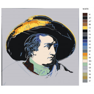 Картина по номерам "Репродукція картини – портрет Йоганна Гете. Художник Енді Уорхол"
