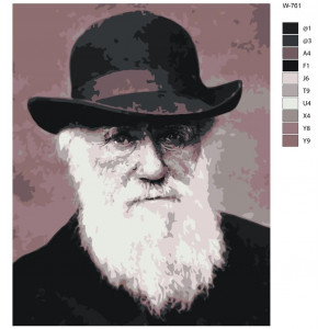 Картина по номерам "Чарльз Дарвін"