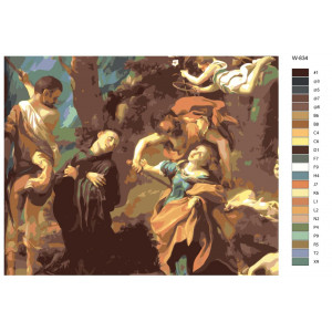 Картина по номерам "Репродукция картины Мученичество четырех святых. Художник Антонио Корреджо"