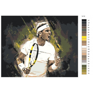 Картина по номерам "Тенісист Рафаель Надаль"