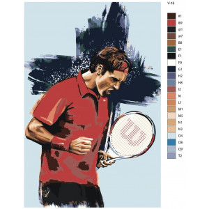Картина по номерам "Теннисист Роджер Федерер"