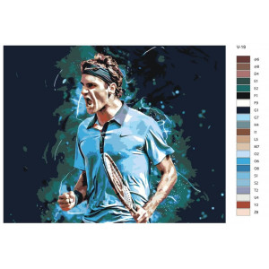 Картина по номерам "Тенісист Роджер Федерер"