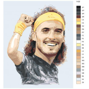 Картина по номерам "Теннисист Стефанос Циципа"