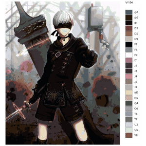 Картина по номерам "Игра Nier Automata. 9S"