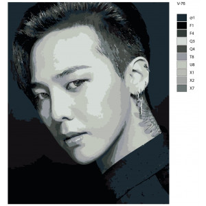 Картина по номерам "K-pop Big Bang. Учасник групи"