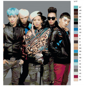 Картина по номерам "K-pop Big Bang. Учасники групи"