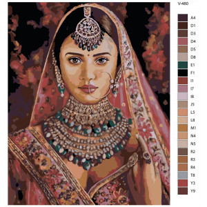 Картина по номерам "Індійська красуня"