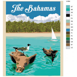 Картина по номерам "Багамські острови постер"