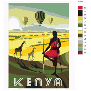Картина по номерам "Республіка Кенія постер"