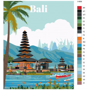 Картина по номерам "Балі постер"