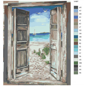 Картина по номерам "Відчинені двері до моря"