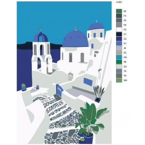 Картина по номерам "Греция. Санторини и Миконос"