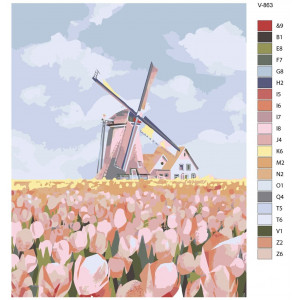 Картина по номерам "Голландия. Цветы Голландии"