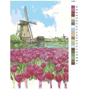 Картина по номерам "Голландия. Цветочная ферма"