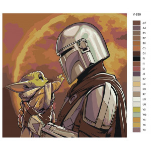 Картина по номерам "Звездные войны. Йода и солдат-клон"