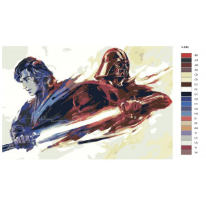 Картина по номерам "Зоряні війни. Енакін Скайуокер та Дарт Вейдер"