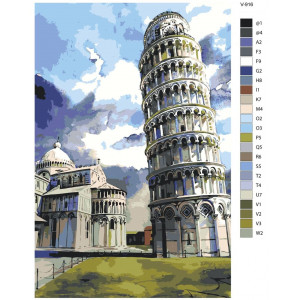 Картина по номерам "Італія. Піза - Пізанська вежа"