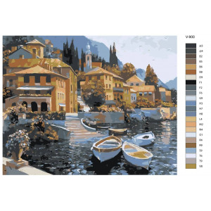 Картина по номерам "Італія. Венеція - човновий причал"